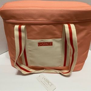 L*space cooler bag/NWT/Personalized with Monogram or Name/coral and cream